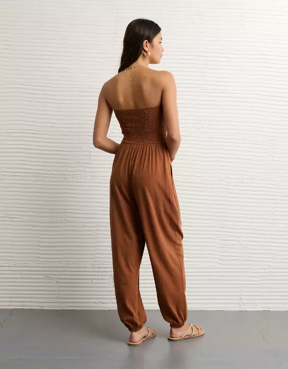 AE Sunchaser Knit Smocked Tube Jumpsuit - Image 2