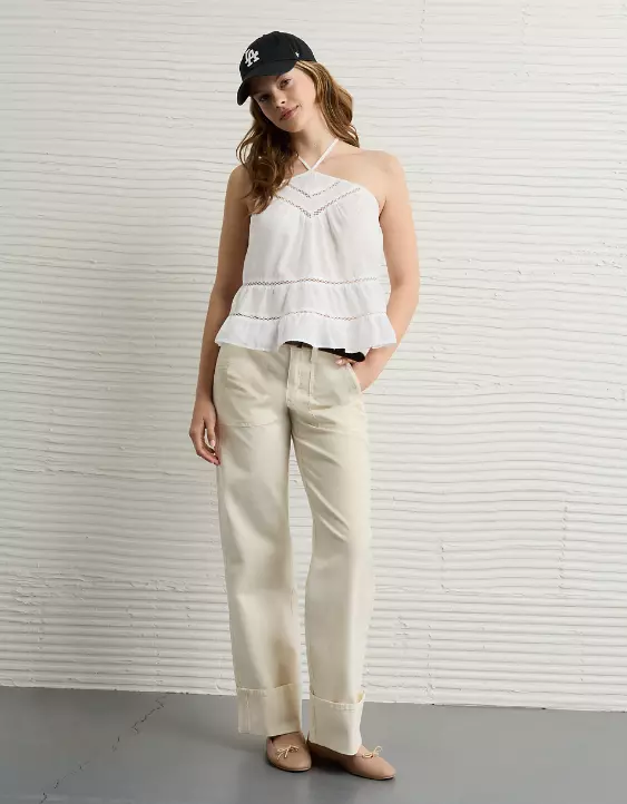 AE Y-Neck Lacy Halter Top - Image 5