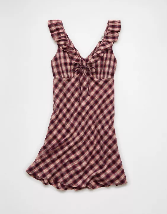 AE Ruffle Tie-Front Mini Dress - Image 3
