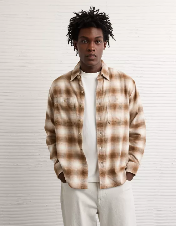 AE Relaxed Fit Everyday Flannel Shirt - Image 6