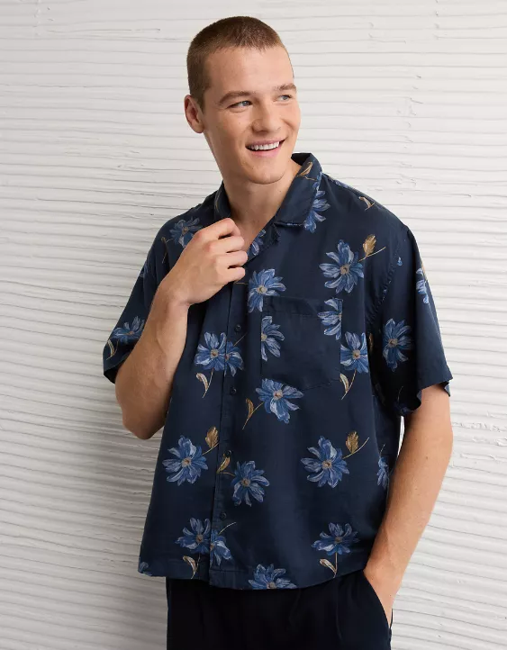 AE Poolside Floral Button-Up Shirt - Image 5