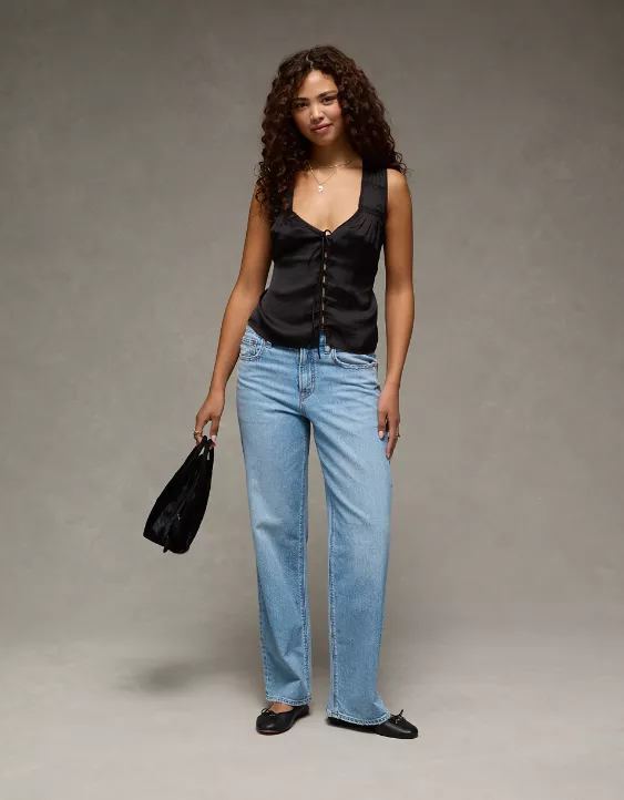 AE Lace Button-Front Tank Top - Image 5