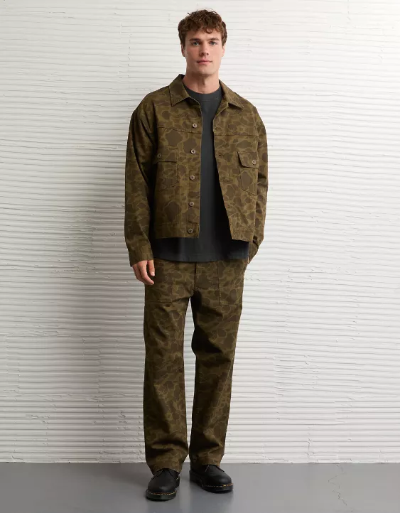 AE Camo Denim Trucker Jacket - Image 6