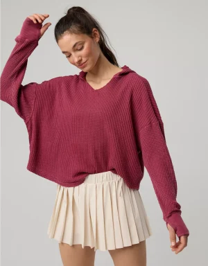OFFLINE By Aerie Wow! Waffle Hoodie