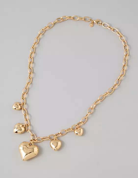 AEO Puffy Heart Charm Necklace - Image 2
