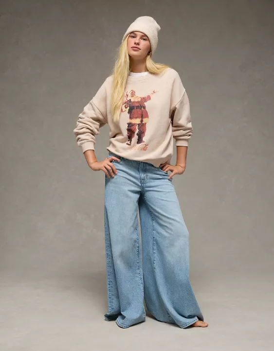 AE Coca-Cola Holiday Graphic Crew Neck Sweatshirt - Image 5